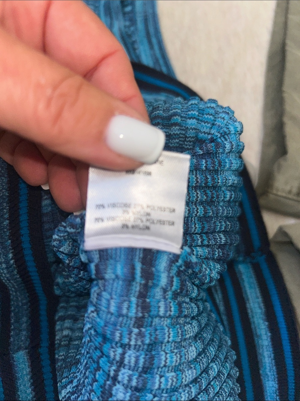 Ramy Brook NWT Space dyed Ribbed V-Neck Sleeveless Polo Tank size L - Picture 7 of 7